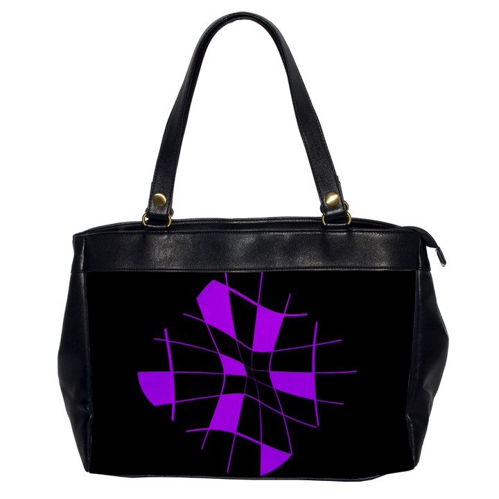 Purple abstract flower Office Handbags