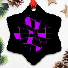 Purple Abstract Flower Ornament (snowflake) 