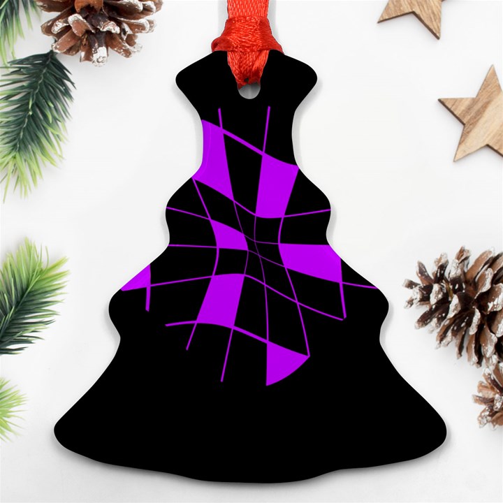 Purple abstract flower Ornament (Christmas Tree)