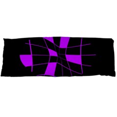 Purple Abstract Flower Body Pillow Case Dakimakura (two Sides) by Valentinaart