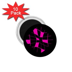 Pink Abstract Flower 1 75  Magnets (10 Pack)  by Valentinaart