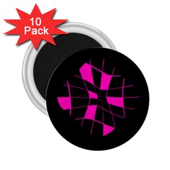 Pink Abstract Flower 2 25  Magnets (10 Pack) 