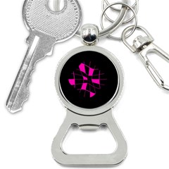 Pink Abstract Flower Bottle Opener Key Chains