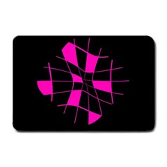 Pink Abstract Flower Small Doormat 