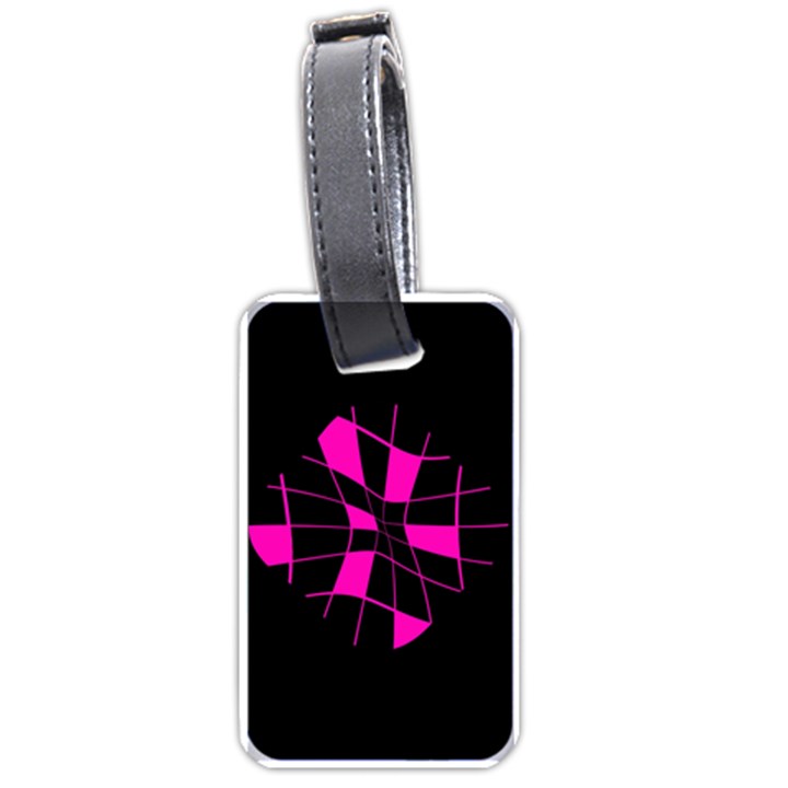 Pink abstract flower Luggage Tags (One Side) 