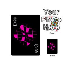 Pink Abstract Flower Playing Cards 54 (mini) 