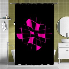 Pink Abstract Flower Shower Curtain 48  X 72  (small) 