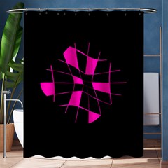 Pink Abstract Flower Shower Curtain 60  X 72  (medium) 