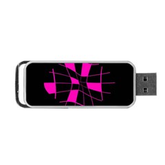 Pink Abstract Flower Portable Usb Flash (two Sides)