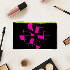 Pink Abstract Flower Cosmetic Bag (xs)