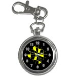 Yellow abstract flower Key Chain Watches Front