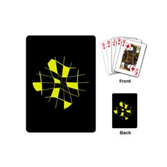 Yellow Abstract Flower Playing Cards (mini)  by Valentinaart