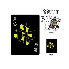 Yellow Abstract Flower Playing Cards 54 (mini) 