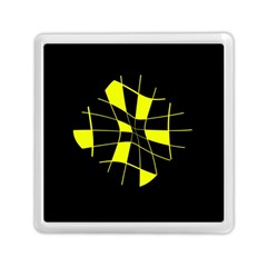 Yellow Abstract Flower Memory Card Reader (square) 