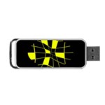 Yellow abstract flower Portable USB Flash (One Side) Front