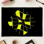 Yellow abstract flower Cosmetic Bag (XXXL)  Back