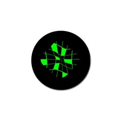 Green abstract flower Golf Ball Marker