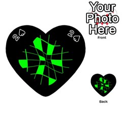 Green abstract flower Playing Cards 54 (Heart) 