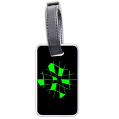 Green abstract flower Luggage Tags (One Side) 