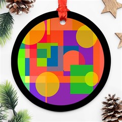 Colorful Circle  Ornament (round)  by Valentinaart