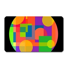 Colorful Circle  Magnet (rectangular)