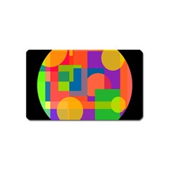 Colorful Circle  Magnet (name Card)