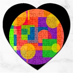 Colorful Circle  Jigsaw Puzzle (heart)