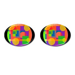 Colorful Circle  Cufflinks (oval) by Valentinaart