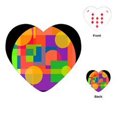 Colorful Circle  Playing Cards (heart) 