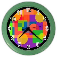 Colorful Circle  Color Wall Clocks by Valentinaart