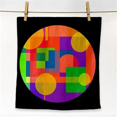 Colorful Circle  Face Towel by Valentinaart