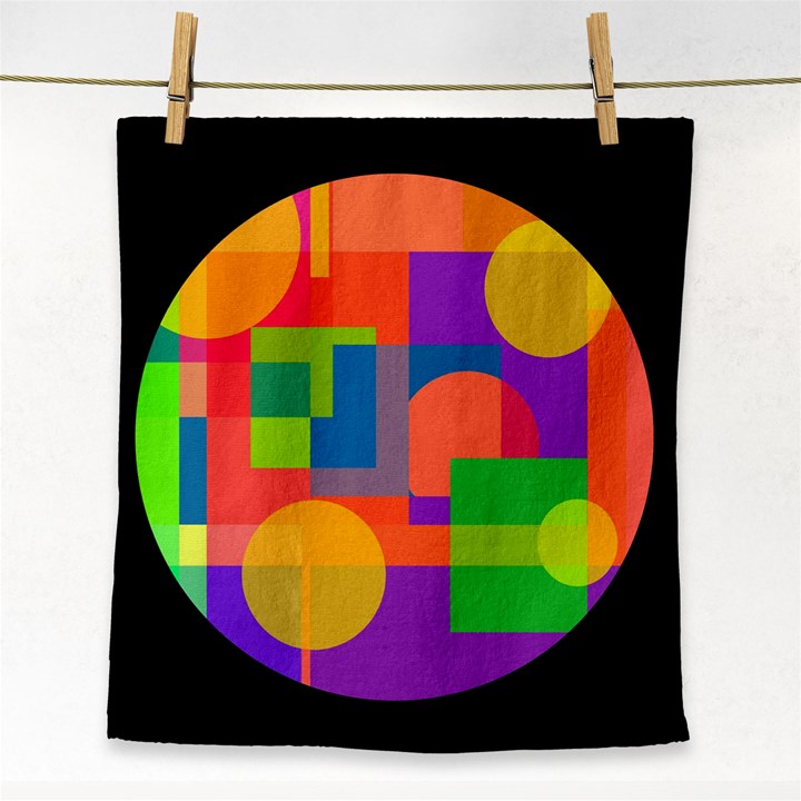 Colorful circle  Face Towel