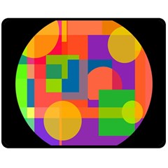 Colorful Circle  Fleece Blanket (medium) 