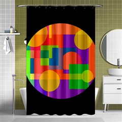 Colorful Circle  Shower Curtain 48  X 72  (small)  by Valentinaart