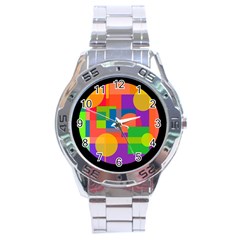 Colorful Circle  Stainless Steel Analogue Watch