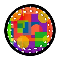 Colorful Circle  Ornament (round Filigree) 