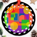 Colorful circle  Ornament (Round Filigree)  Front