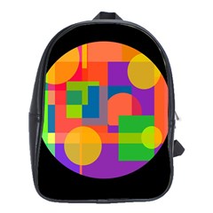 Colorful Circle  School Bags (xl)  by Valentinaart