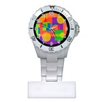 Colorful circle  Plastic Nurses Watch Front