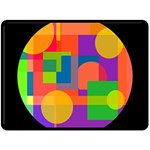 Colorful circle  Double Sided Fleece Blanket (Large)  80 x60  Blanket Front