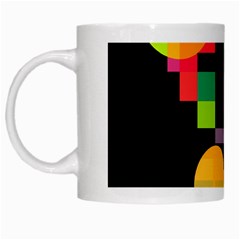 Colorful Abstraction White Mugs