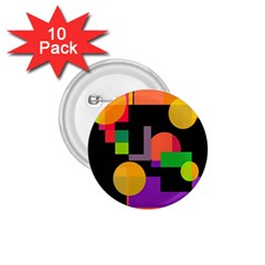 Colorful Abstraction 1 75  Buttons (10 Pack)