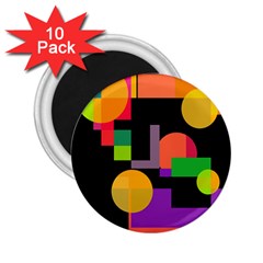 Colorful Abstraction 2 25  Magnets (10 Pack) 