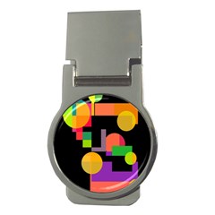 Colorful Abstraction Money Clips (round)  by Valentinaart