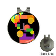 Colorful Abstraction Hat Clips With Golf Markers by Valentinaart