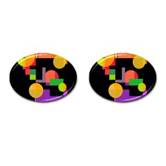 Colorful Abstraction Cufflinks (oval) by Valentinaart