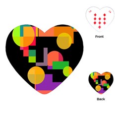 Colorful Abstraction Playing Cards (heart) 