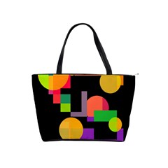 Colorful Abstraction Shoulder Handbags by Valentinaart