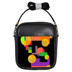 Colorful Abstraction Girls Sling Bags