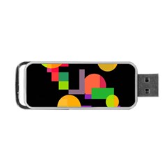 Colorful Abstraction Portable Usb Flash (two Sides) by Valentinaart